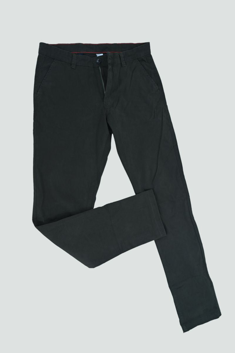 Tapered Fit Olive Trouser